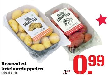 Aanbiedingen Roseval of krielaardappelen - Huismerk - Coop - Geldig van 19/12/2016 tot 25/12/2016 bij Coop