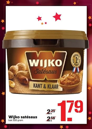 Aanbiedingen Wijko satésaus - Wijko - Geldig van 19/12/2016 tot 25/12/2016 bij Coop