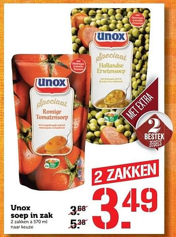 Aanbiedingen Unox soep in zak - Unox - Geldig van 19/12/2016 tot 25/12/2016 bij Coop