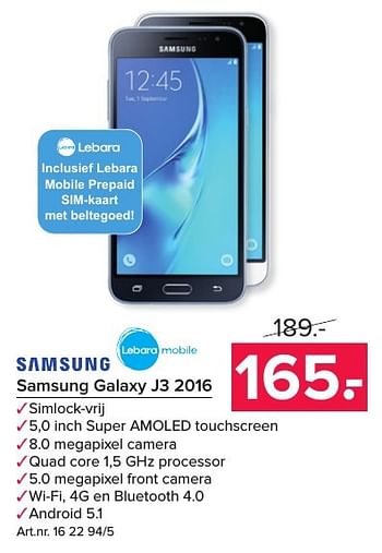 Aanbiedingen Samsung galaxy j3 2016 - Samsung - Geldig van 12/12/2016 tot 25/12/2016 bij Kijkshop