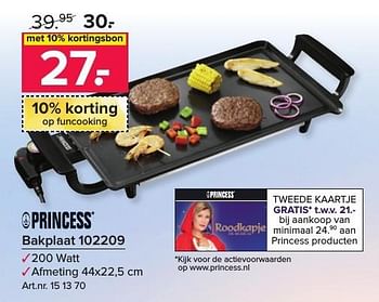 Aanbiedingen Princess bakplaat 102209 - Princess - Geldig van 12/12/2016 tot 25/12/2016 bij Kijkshop