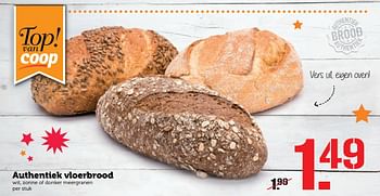 Aanbiedingen Authentiek vloerbrood - Huismerk - Coop - Geldig van 19/12/2016 tot 25/12/2016 bij Coop
