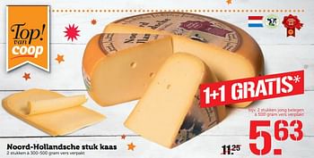 Aanbiedingen Noord-hollandsche stuk kaas - Huismerk - Coop - Geldig van 19/12/2016 tot 25/12/2016 bij Coop