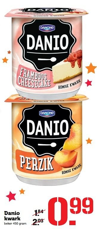 Aanbiedingen Danio kwark - Danone - Geldig van 19/12/2016 tot 25/12/2016 bij Coop