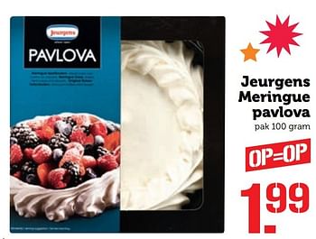 Aanbiedingen Jeurgens meringue pavlova - Jeurgens - Geldig van 19/12/2016 tot 25/12/2016 bij Coop