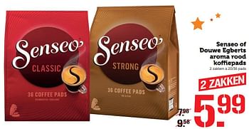 Aanbiedingen Senseo of douwe egberts aroma rood koffiepads - Douwe Egberts - Geldig van 19/12/2016 tot 25/12/2016 bij Coop