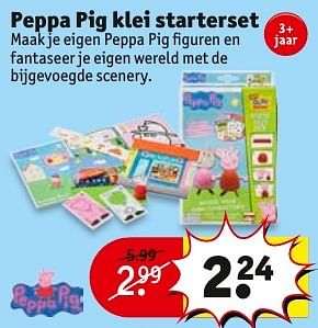 Aanbiedingen Peppa pig klei starterset - Peppa  Pig - Geldig van 20/12/2016 tot 25/12/2016 bij Kruidvat