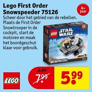 Aanbiedingen Lego first order snowspeeder 75126 - Lego - Geldig van 20/12/2016 tot 25/12/2016 bij Kruidvat