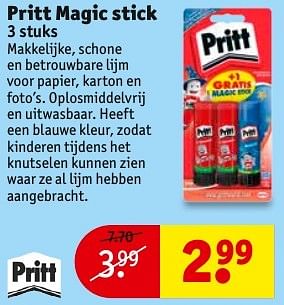 Aanbiedingen Pritt magic stick - Pritt - Geldig van 20/12/2016 tot 25/12/2016 bij Kruidvat