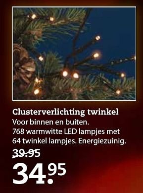 Aanbiedingen Clusterverlichting twinkel voor binnen en buiten - Huismerk- Boerenbond - Geldig van 11/12/2016 tot 25/12/2016 bij Boerenbond