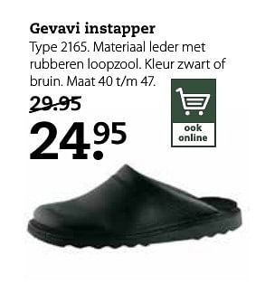 Aanbiedingen Gevavi instapper 2165 - Gevavi - Geldig van 11/12/2016 tot 25/12/2016 bij Boerenbond