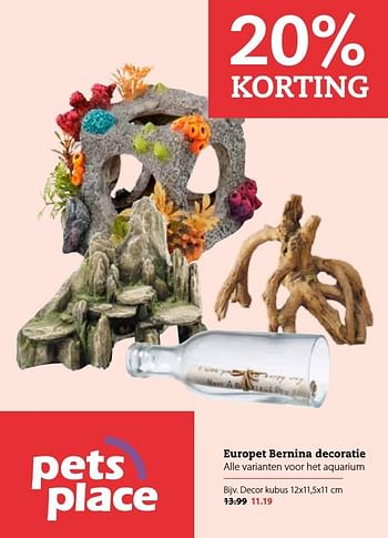 Aanbiedingen Europet bernina decoratie decor kubus - Euro Pet - Geldig van 11/12/2016 tot 25/12/2016 bij Boerenbond