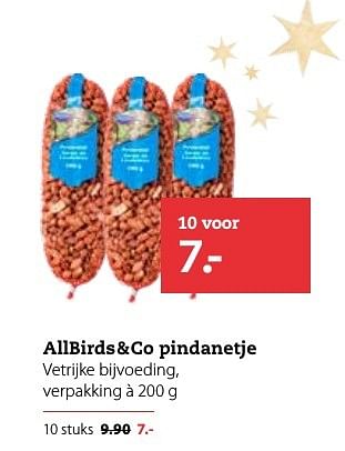 Aanbiedingen Allbirds+co pindanetje vetrijke bijvoeding, verpakking - Allbirds &amp; Co - Geldig van 11/12/2016 tot 25/12/2016 bij Boerenbond