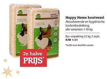 Aanbiedingen Happy home houtvezel verpakking - Happy Home - Geldig van 11/12/2016 tot 25/12/2016 bij Boerenbond