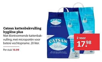 Aanbiedingen Catsan kattenbakvulling hygiëne plus - Catsan - Geldig van 11/12/2016 tot 25/12/2016 bij Boerenbond