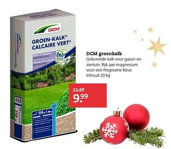 Aanbiedingen Dcm groenkalk gekorrelde kalk voor gazon en siertuin - DCM - Geldig van 11/12/2016 tot 25/12/2016 bij Boerenbond