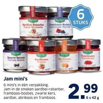 Aanbiedingen Jam mini`s - Huismerk - Lidl - Geldig van 19/12/2016 tot 25/12/2016 bij Lidl