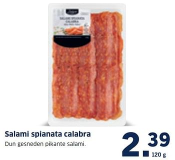 Aanbiedingen Salami spianata calabra - Delicieux - Geldig van 19/12/2016 tot 25/12/2016 bij Lidl
