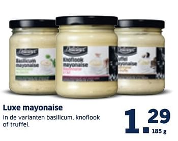 Aanbiedingen Luxe mayonaise - Delicieux - Geldig van 19/12/2016 tot 25/12/2016 bij Lidl
