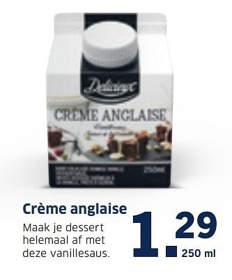 Aanbiedingen Crème anglaise - Delicieux - Geldig van 19/12/2016 tot 25/12/2016 bij Lidl