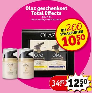 Aanbiedingen Olaz geschenkset total effects - Olaz - Geldig van 20/12/2016 tot 25/12/2016 bij Kruidvat