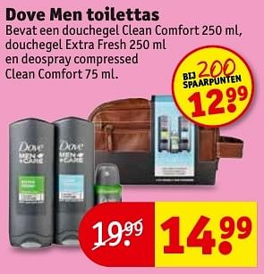 Aanbiedingen Dove men toilettas - Dove - Geldig van 20/12/2016 tot 25/12/2016 bij Kruidvat