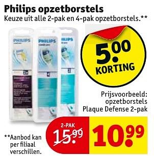 Aanbiedingen Opzetborstels plaque defense - Philips - Geldig van 20/12/2016 tot 25/12/2016 bij Kruidvat