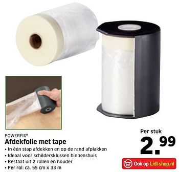 Aanbiedingen Afdekfolie met tape - PowerFix - Geldig van 19/12/2016 tot 25/12/2016 bij Lidl