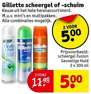 Aanbiedingen Scheergel fusion gevoelige huid - Gillette - Geldig van 20/12/2016 tot 25/12/2016 bij Kruidvat