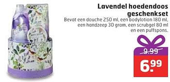 Aanbiedingen Lavendel hoedendoos geschenkset - Huismerk - Trekpleister - Geldig van 13/12/2016 tot 25/12/2016 bij Trekpleister