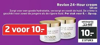 Aanbiedingen Revlon 24-hour cream - Revlon - Geldig van 13/12/2016 tot 25/12/2016 bij Trekpleister