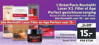 Aanbiedingen L`oréal paris revitalift laser x3, filler of age perfect gezichtsverzorging - L'Oreal Paris - Geldig van 13/12/2016 tot 25/12/2016 bij Trekpleister