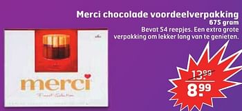 Aanbiedingen Merci chocolade voordeelverpakking - MERCI - Geldig van 13/12/2016 tot 25/12/2016 bij Trekpleister