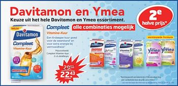 Aanbiedingen Davitamon en ymea compleet vitamine-kuur - Davitamon - Geldig van 13/12/2016 tot 25/12/2016 bij Trekpleister