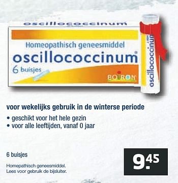 Aanbiedingen Oscillococcinum - Huismerk - Trekpleister - Geldig van 13/12/2016 tot 25/12/2016 bij Trekpleister