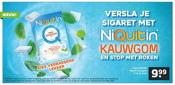 Aanbiedingen Niquitin kauwgom - Niquitin - Geldig van 13/12/2016 tot 25/12/2016 bij Trekpleister