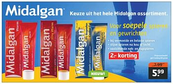 Aanbiedingen Midalgan gel cooling - Midalgan - Geldig van 13/12/2016 tot 25/12/2016 bij Trekpleister