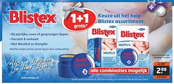 Aanbiedingen Blistex medplus - Blistex - Geldig van 13/12/2016 tot 25/12/2016 bij Trekpleister