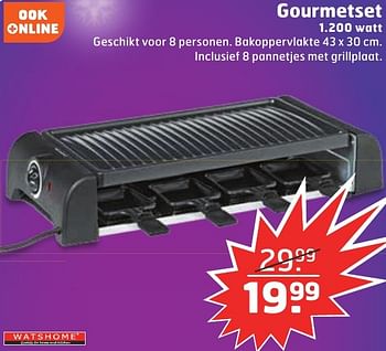 Aanbiedingen Gourmetset - Watshome - Geldig van 13/12/2016 tot 25/12/2016 bij Trekpleister