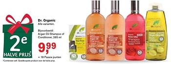 Aanbiedingen Argan oil shampoo of conditioner - Dr. Organic - Geldig van 06/12/2016 tot 25/12/2016 bij Holland & Barrett