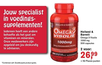 Aanbiedingen Holland + barrett omega 3 visolie - Huismerk - Essenza - Geldig van 06/12/2016 tot 25/12/2016 bij Holland & Barrett