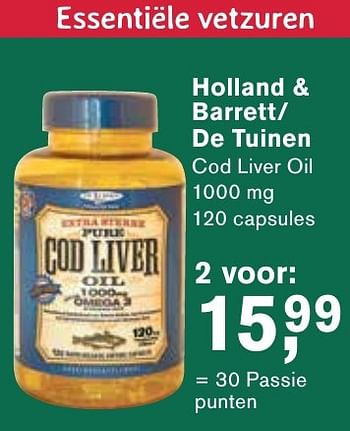 Aanbiedingen Holland + barrett- de tuinen cod liver oil - Huismerk - Essenza - Geldig van 06/12/2016 tot 25/12/2016 bij Holland & Barrett