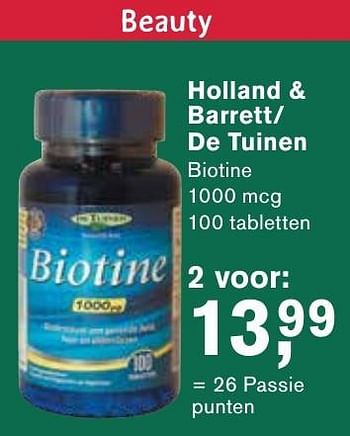 Aanbiedingen Holland + barrett- de tuinen biotine - Huismerk - Essenza - Geldig van 06/12/2016 tot 25/12/2016 bij Holland & Barrett