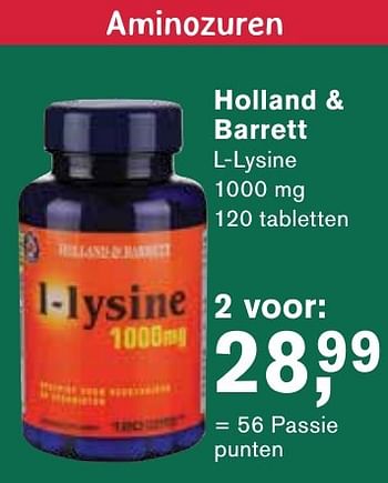 Aanbiedingen Holland + barrett l-lysine - Huismerk - Essenza - Geldig van 06/12/2016 tot 25/12/2016 bij Holland & Barrett