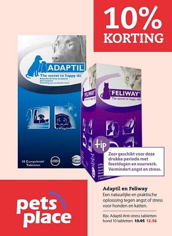 Aanbiedingen Adaptil anti-stress tabletten hond - Adaptil - Geldig van 12/12/2016 tot 25/12/2016 bij Pets Place