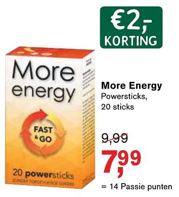 Aanbiedingen More energy powersticks - More Energy - Geldig van 06/12/2016 tot 25/12/2016 bij Holland & Barrett