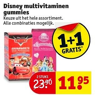 Aanbiedingen Disney multivitaminen gummies - Disney - Geldig van 20/12/2016 tot 25/12/2016 bij Kruidvat