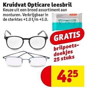 Aanbiedingen Kruidvat opticare leesbril - Huismerk - Kruidvat - Geldig van 20/12/2016 tot 25/12/2016 bij Kruidvat