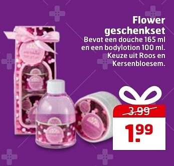 Aanbiedingen Flower geschenkset - Huismerk - Trekpleister - Geldig van 20/12/2016 tot 25/12/2016 bij Trekpleister