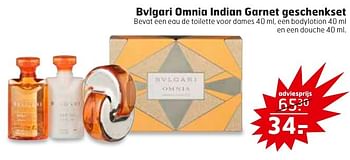 Aanbiedingen Bvlgari omnia indian garnet geschenkset - BVLGARI - Geldig van 20/12/2016 tot 25/12/2016 bij Trekpleister